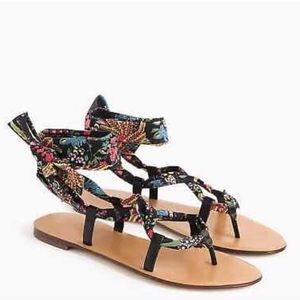 NWOT never worn JCREW sandals with silky ties